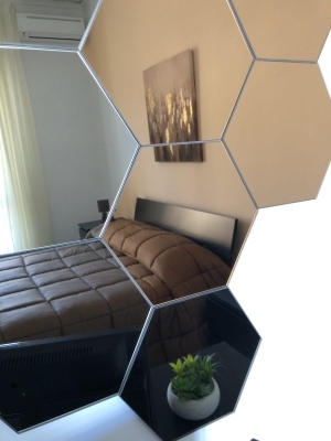 Matrimoniale scura Dettaglio-specchio